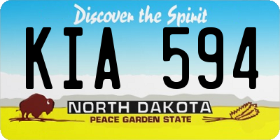 ND license plate KIA594