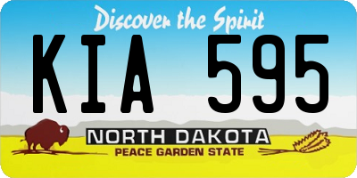 ND license plate KIA595