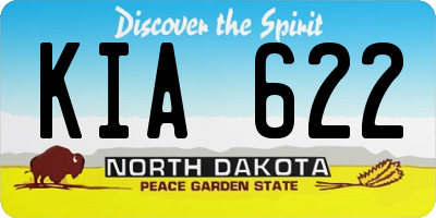 ND license plate KIA622
