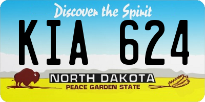 ND license plate KIA624