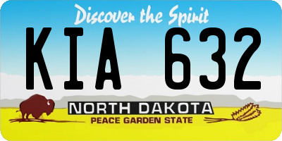 ND license plate KIA632