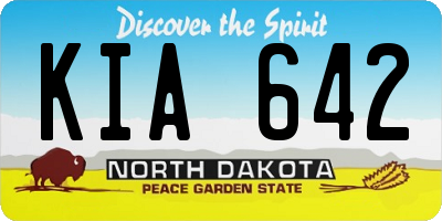 ND license plate KIA642