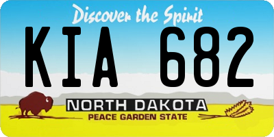ND license plate KIA682