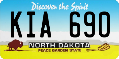 ND license plate KIA690