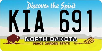 ND license plate KIA691
