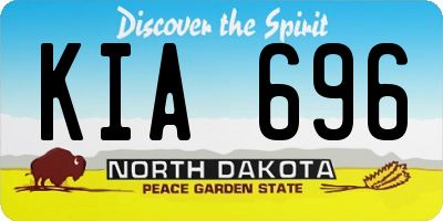 ND license plate KIA696