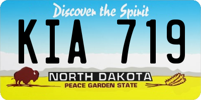 ND license plate KIA719