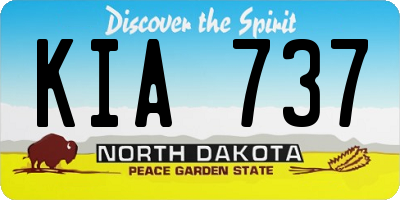 ND license plate KIA737