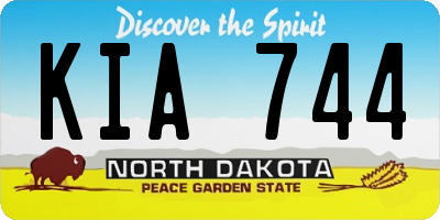 ND license plate KIA744