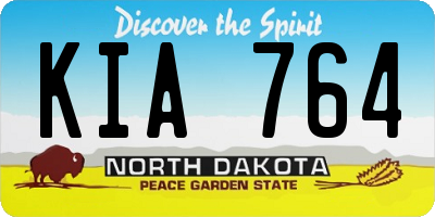 ND license plate KIA764