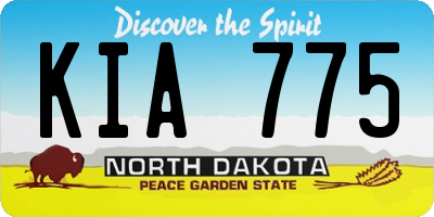 ND license plate KIA775