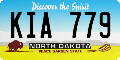 ND license plate KIA779