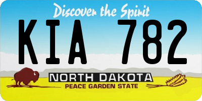 ND license plate KIA782