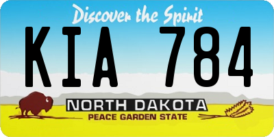 ND license plate KIA784