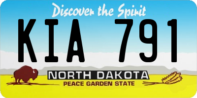 ND license plate KIA791