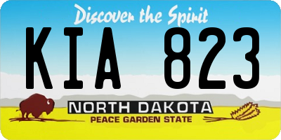 ND license plate KIA823