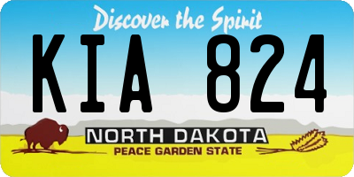 ND license plate KIA824