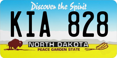 ND license plate KIA828