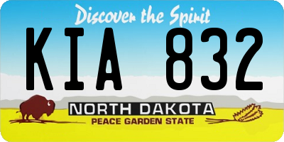 ND license plate KIA832