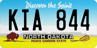 ND license plate KIA844