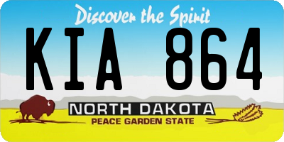 ND license plate KIA864