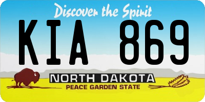 ND license plate KIA869