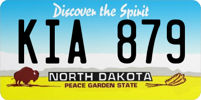 ND license plate KIA879