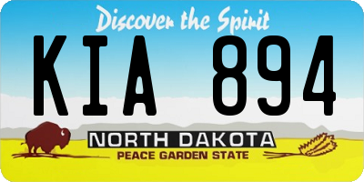 ND license plate KIA894