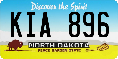 ND license plate KIA896