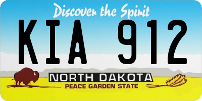 ND license plate KIA912