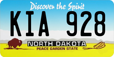 ND license plate KIA928