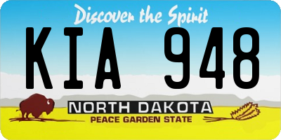 ND license plate KIA948