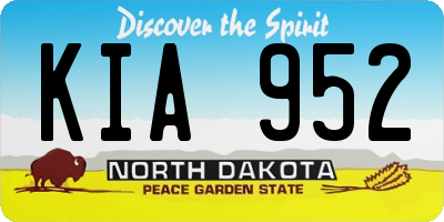 ND license plate KIA952