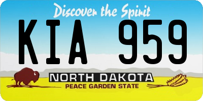 ND license plate KIA959