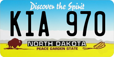 ND license plate KIA970