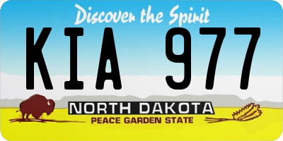 ND license plate KIA977