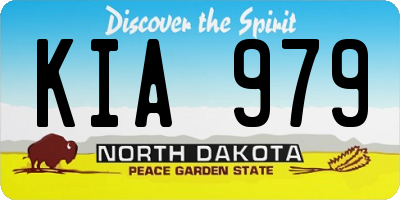 ND license plate KIA979