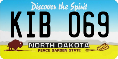 ND license plate KIB069