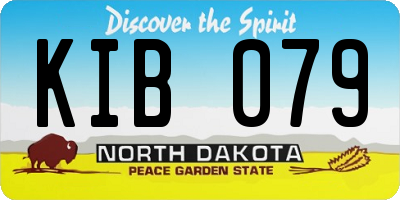 ND license plate KIB079