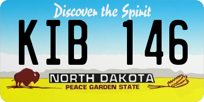 ND license plate KIB146