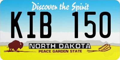 ND license plate KIB150