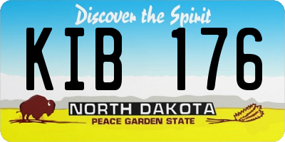 ND license plate KIB176