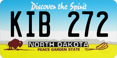 ND license plate KIB272