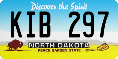 ND license plate KIB297