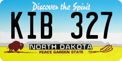 ND license plate KIB327