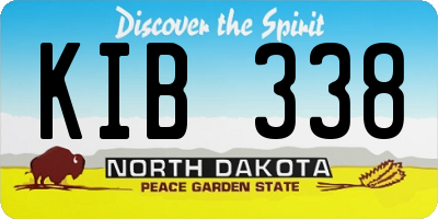 ND license plate KIB338