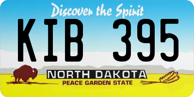 ND license plate KIB395