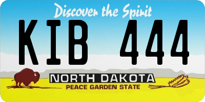 ND license plate KIB444