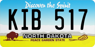 ND license plate KIB517