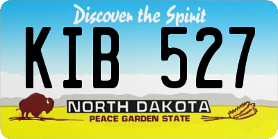 ND license plate KIB527